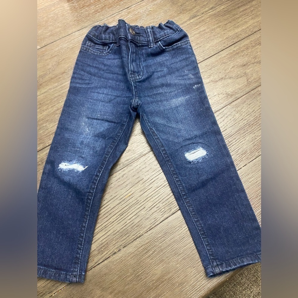 Okie Dokie 2T girl skinny straight leg distress